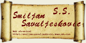 Smiljan Savuljesković vizit kartica